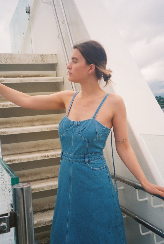 Fine denim dress